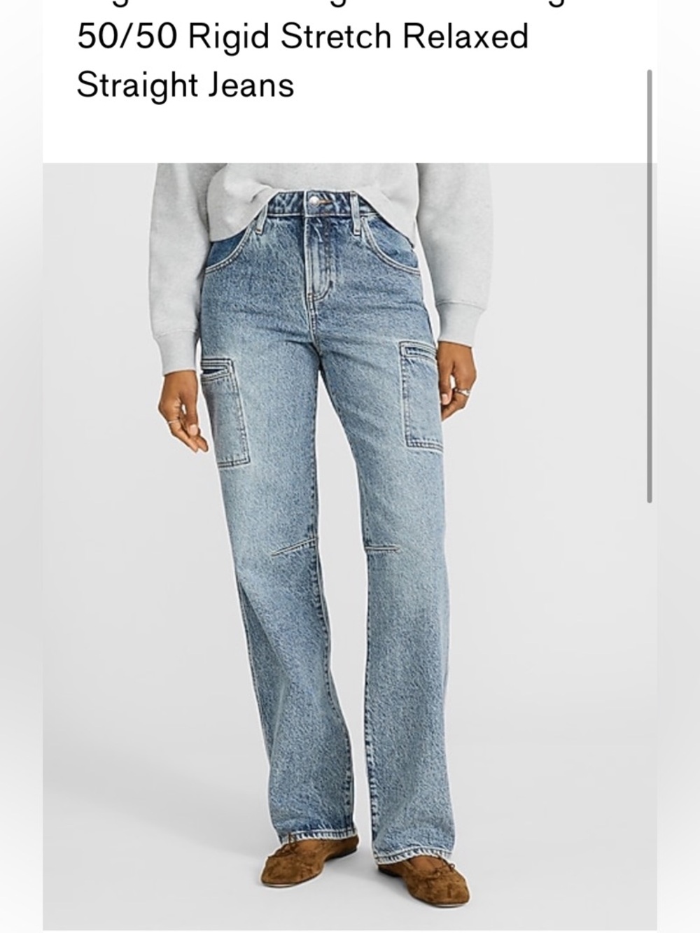 Express Light Blue Cargo Jeans